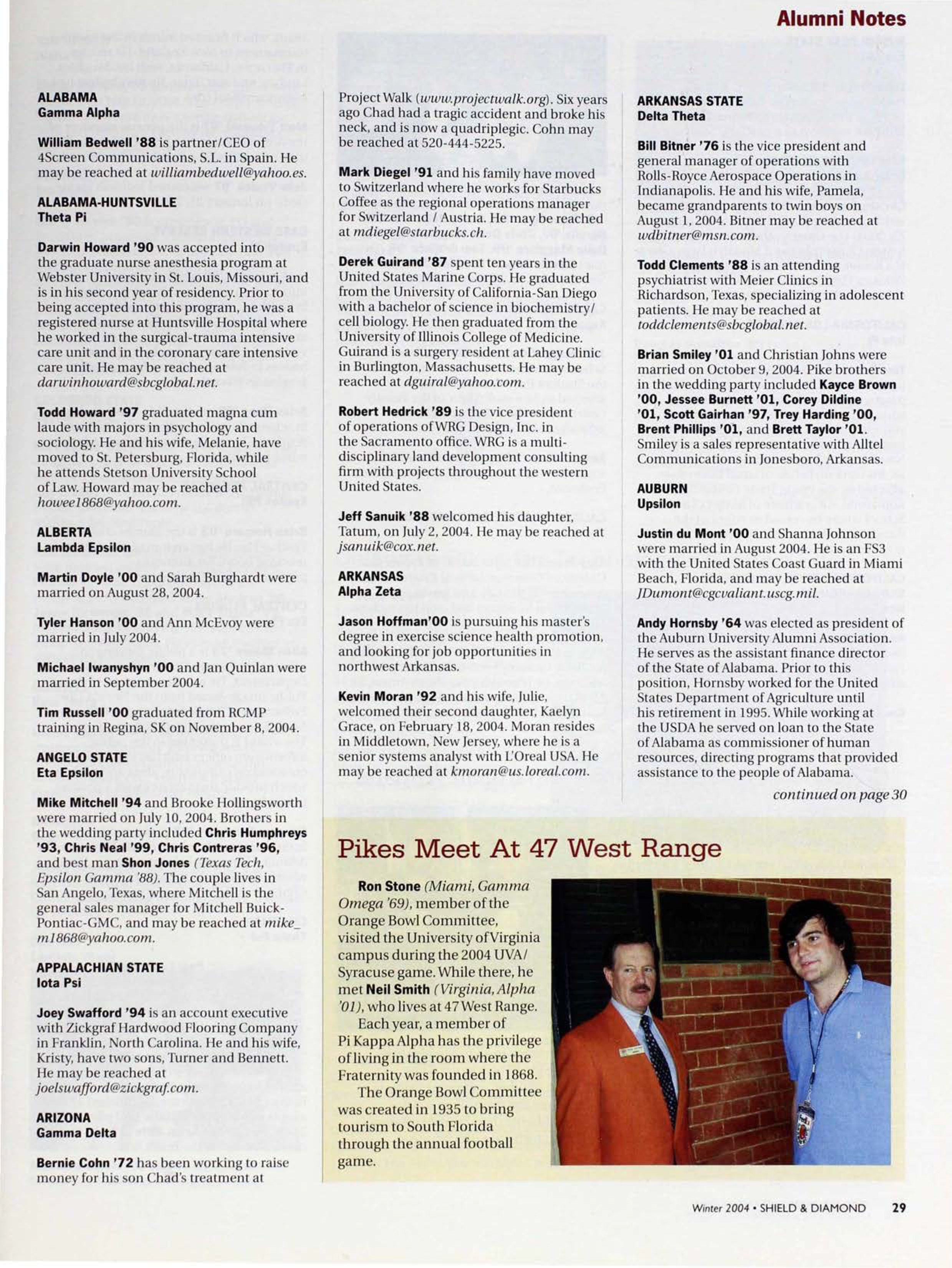 Alumni Notes, Winter 2004